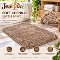 Jearyta™ Plush Chenille-Style Bathroom Bath Mat – Soft Textured Rectangular Floor Rug for Bathtubs, Showers, Bathroom Vanities & Cozy Spa-Inspired Home Décor